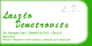 laszlo demetrovits business card